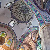 Interior of the Kocatepe Camii, largest mosque in Ankara, Turkey