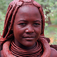 Himba woman portrait, Kaokoland, Namibia, South Africa 
